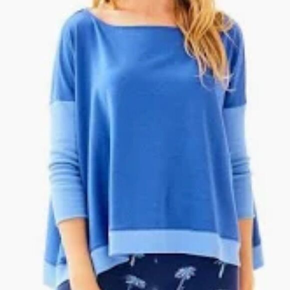 Lilly Pulitzer Shiloh Poncho In Beckon Blue Size XXS/XS - Picture 2 of 8